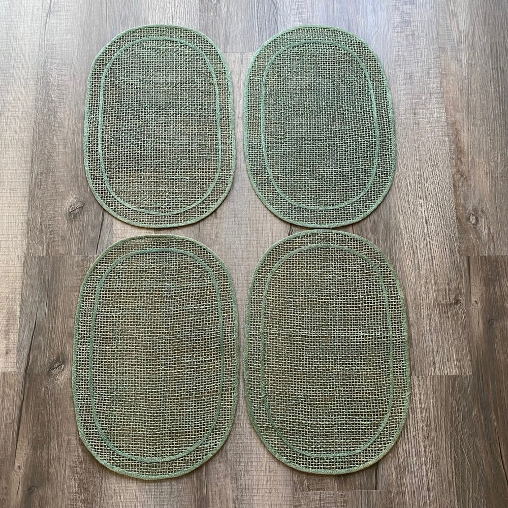 Vintage Green Woven Placemat